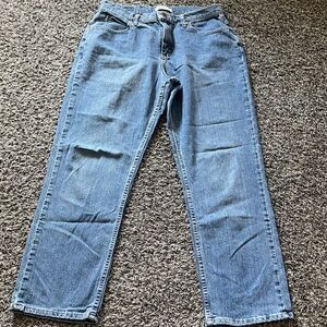 Vintage Riders By Lee Straight Leg Women’s Jeans in Medium Blue Wash Denim (32W)